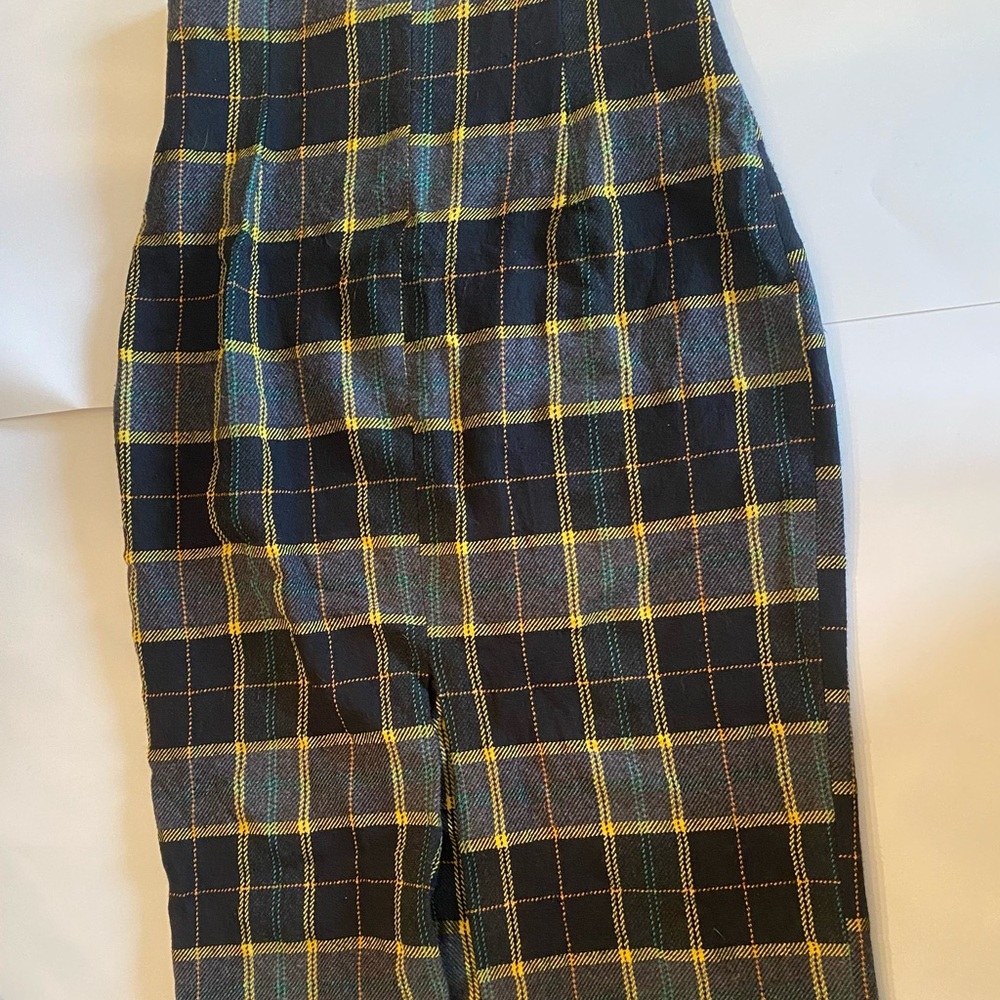Zara Black and Yellow Plaid Skirt